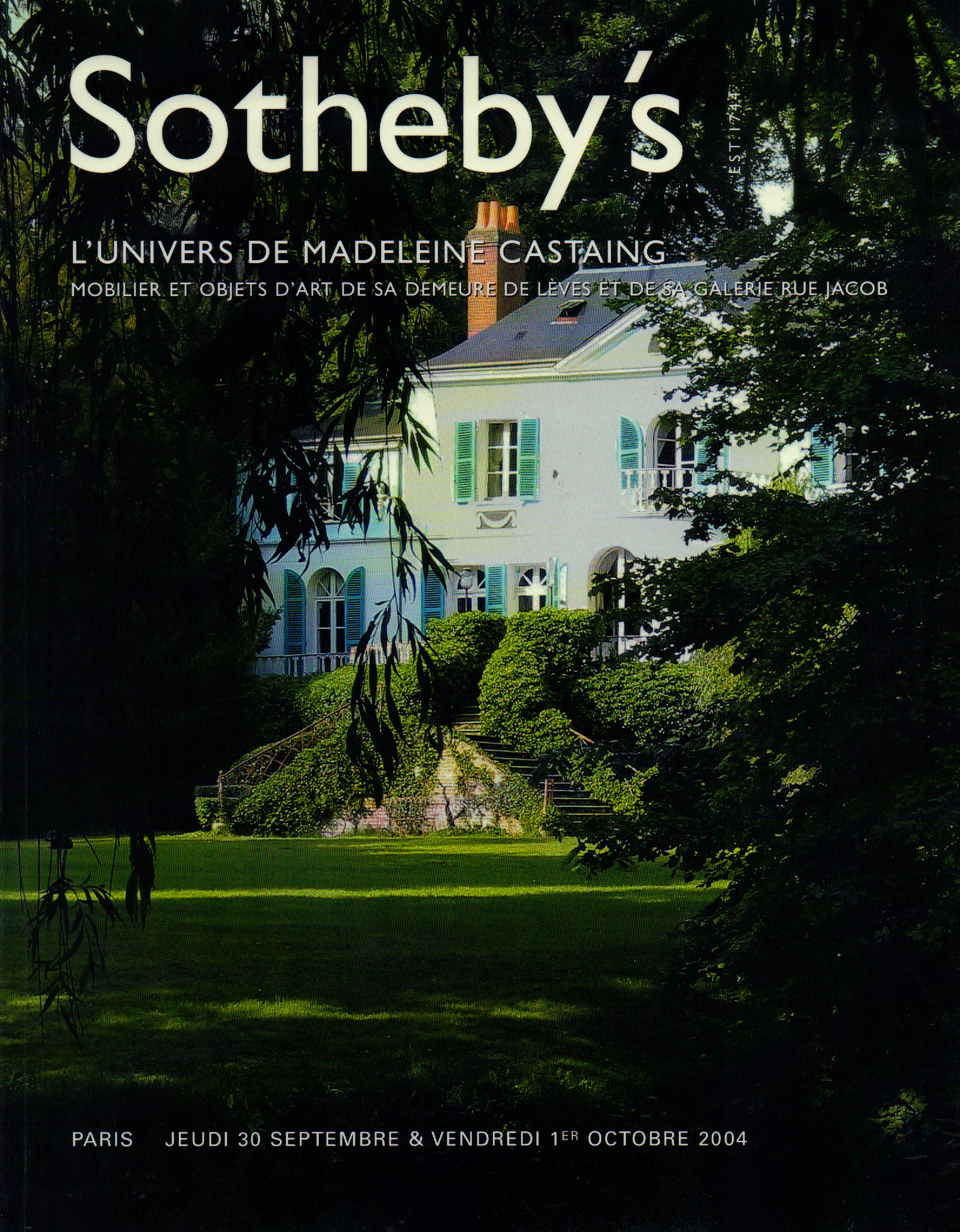 l-univers-de-madeleine-castaing-sothebys-2004-catalogue-vente-librairie-des-archives-paris